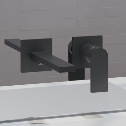 Μπαταρία Νιπτήρος Εντοιχισμού Alpha Two Black